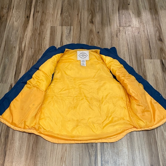 ST JOHN’S BAY VEST VTG Puffer Full Zip EUC Navy/Gold Coastal Retro Mens Sz Large - Picture 9 of 10